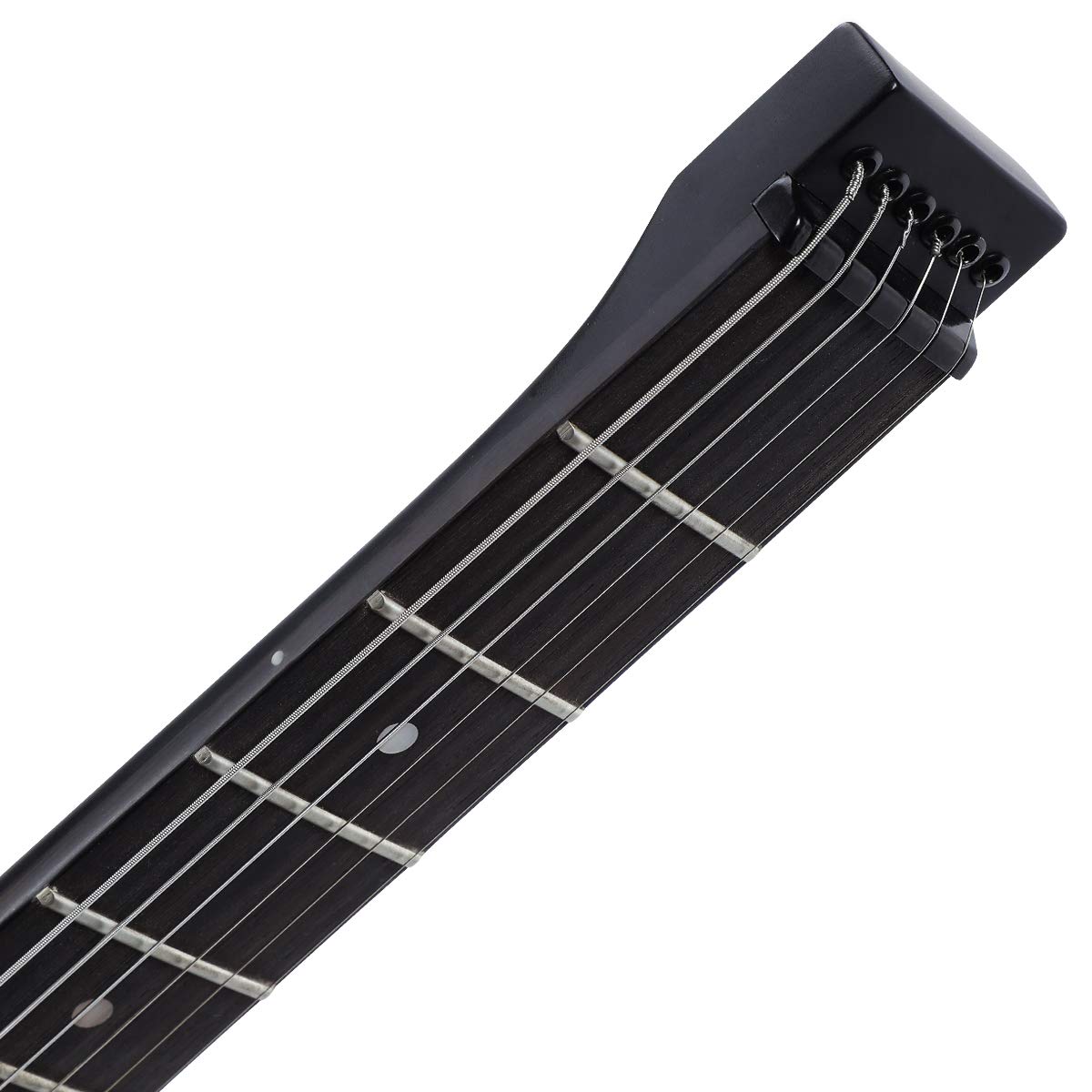 Anygig Electric Guitar Practice Portable Travel 82CM 1.6KG Black Matte 25.5'' Full Scale with Gigbag Right Handed